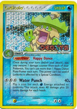 Ludicolo - 19/107 - Rare - LP - Reverse Holofoil Stamped