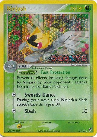 Ninjask - 13/107 - Holo Rare - NM - Reverse Holofoil Stamped