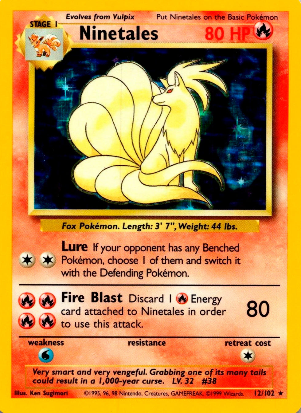 Ninetales - 012/102 - Holo Rare - LP - Holofoil