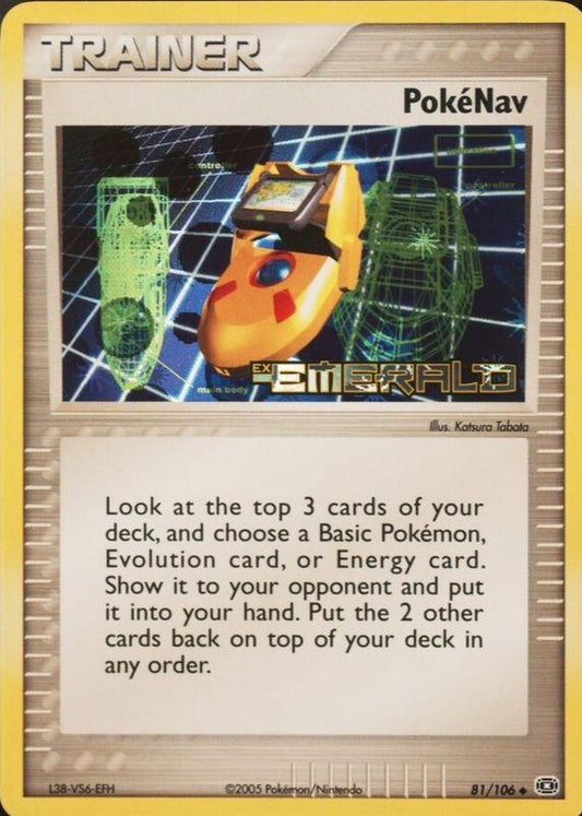 PokéNav - 81/106 - Uncommon - NM - Reverse  Stamped