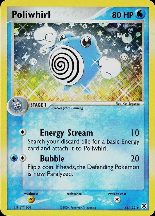 Poliwhirl - 46/112 - Uncommon - LP - Reverse Holofoil (Holo)