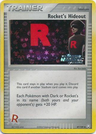 Rocket's Hideout - 87/109 - Uncommon - HP - Reverse Holofoil Stamped