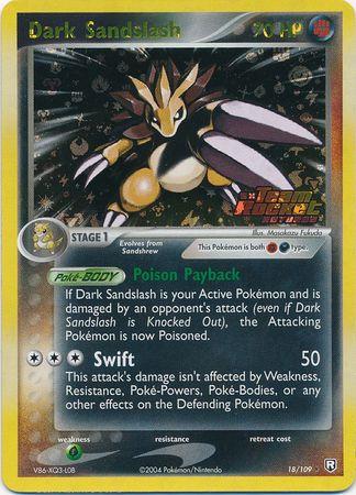Dark Sandslash - 18/109 - Rare - NM - Reverse Holofoil Stamped