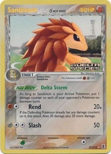 Sandslash - 27/113 - Rare - MP - Reverse Holofoil Stamped