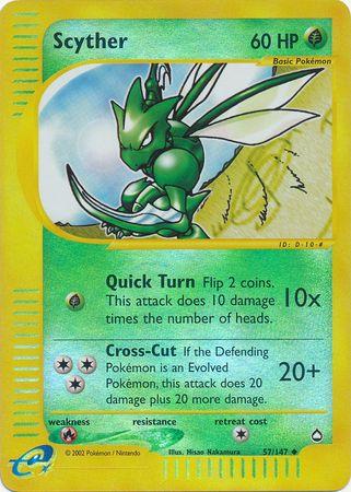 Scyther - 057/147 - Uncommon - LP - Reverse Holofoil