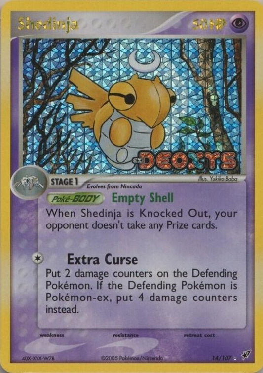 Shedinja - 14/107 - Holo Rare - LP - Reverse Holofoil Stamped