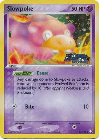 Slowpoke - 76/109 - Common - LP+/NM - Reverse Holofoil Stamped