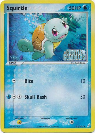 Squirtle - 63/100 - Common - NM - Reverse Holofoil Stamped