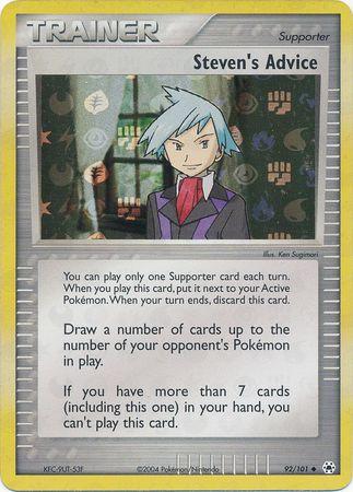 Steven's Advice - 92/101 - Uncommon - NM - Reverse Holofoil