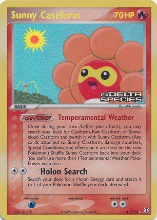 Sunny Castform - 31/113 - Rare - MP - Reverse Holofoil