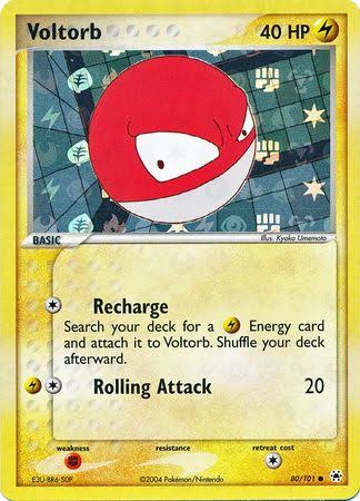 Voltorb - 80/101 - Common - LP - Reverse Holofoil (Holo)