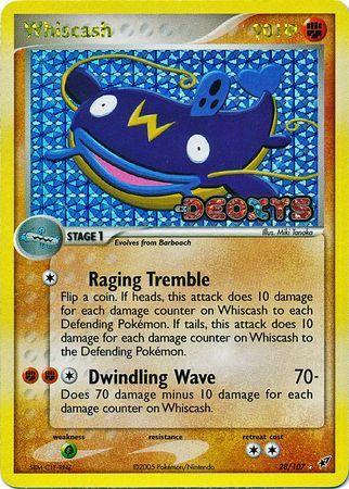 Whiscash - 28/107 - Rare - MP - Reverse Holofoil Stamped