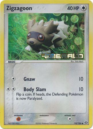Zigzagoon - 74/106 - Common - DMG - Reverse Holofoil Stamped